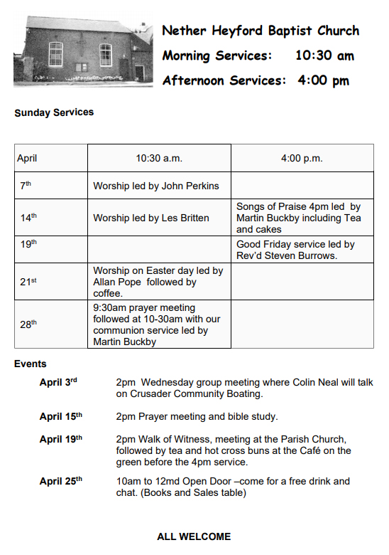 Nether_Heyford_BaptistChapel_Services_April_2019
