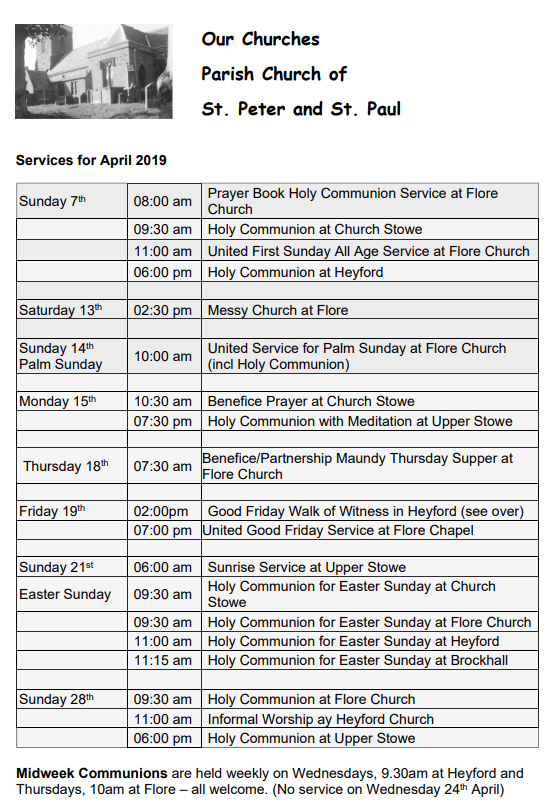 Nether_Heyford_Church_Services_April_2019