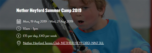 NetherHeyfordTennisSummerCamp2019