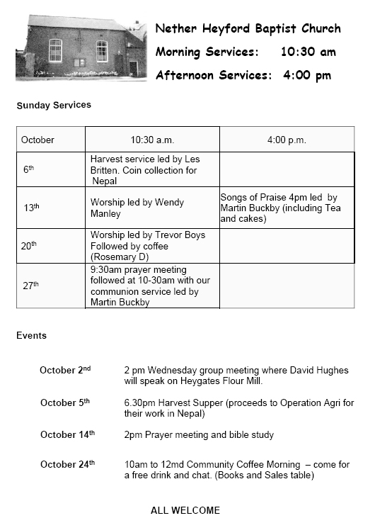NetherHeyfordBaptistChurchOctober2019