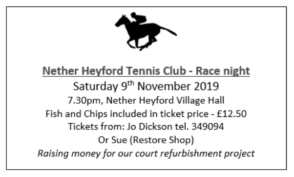 NetherHeyfordTennisClubOctober2019