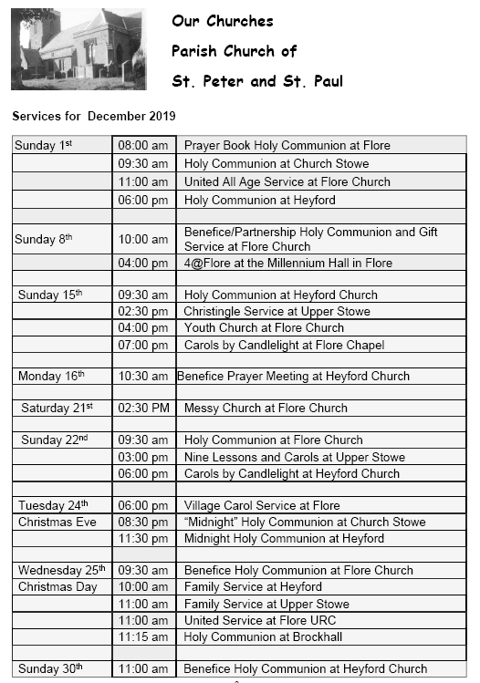 NetherHeyfordChurchServicesDecember2019