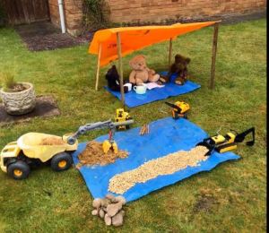 Building site tea break