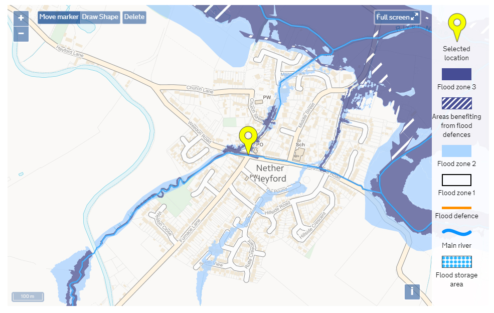 NetherHeyfordFloodPlanningMap-June2020