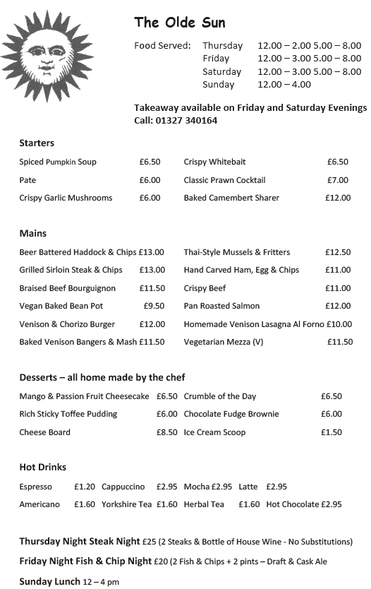 OldSunMenuNovember2020